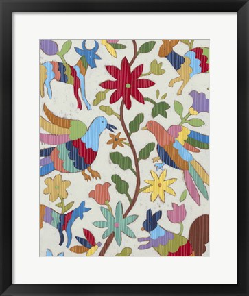 Framed Otomi Embroidery I Print