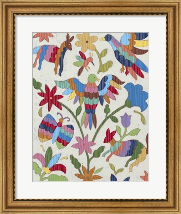 Framed Otomi Embroidery II Print