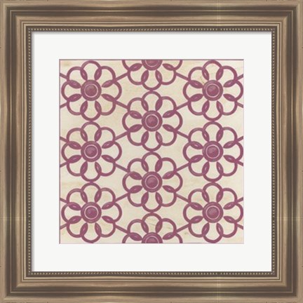 Framed Floral Trellis IV Print