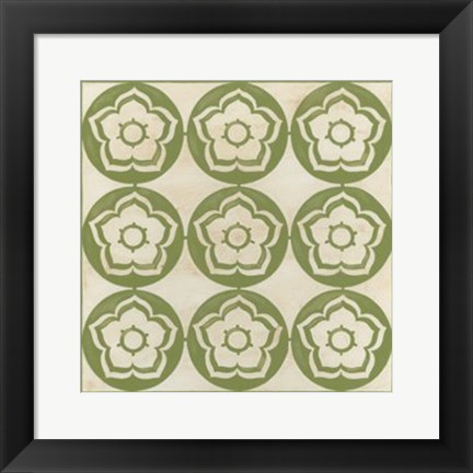 Framed Floral Trellis VII Print