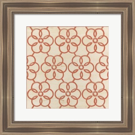 Framed Floral Trellis VIII Print