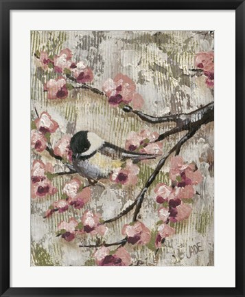 Framed Cherry Blossom Bird II Print