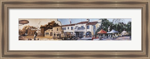 Framed Lompoc Mural Society&#39;s Community Canvas Print