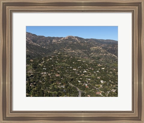 Framed Aerial view of Santa Barbara, California Print