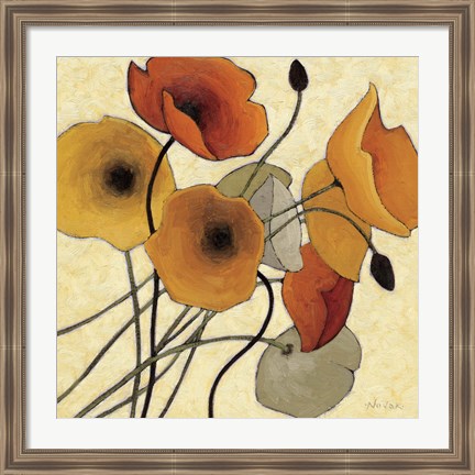 Framed Pumpkin Poppies II Print