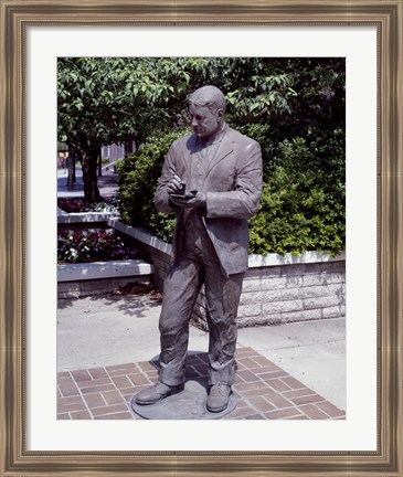Framed Statue of William Sidney Porter in Greensboro, North Carolina Print