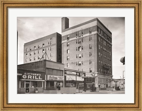 Framed O. Henry Hotel, Greensboro, Guilford County, NC Print