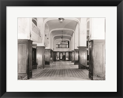 Framed First Floor Main Lobby O. Henry Hotel Greensboro NC 1978 Print