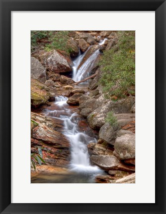 Framed Skinny Dip Falls in Western North Carolina Print