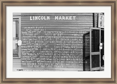 Framed Lincoln Market Winston Salem, North Carolina Print