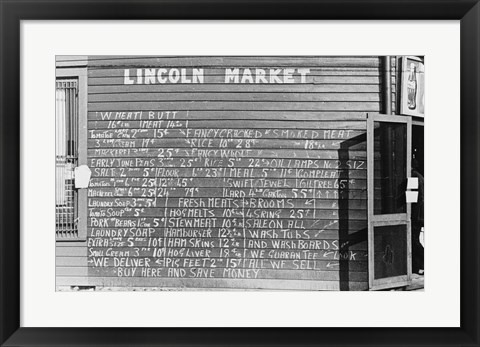 Framed Lincoln Market Winston Salem, North Carolina Print