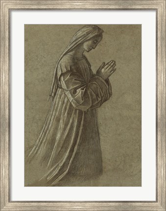 Framed Study of the Virgin Print