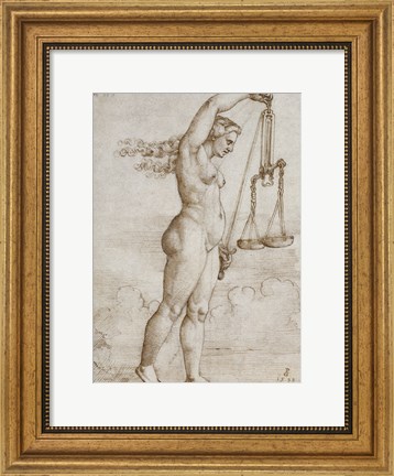 Framed Allegory of Justice Print