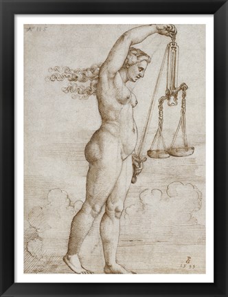 Framed Allegory of Justice Print