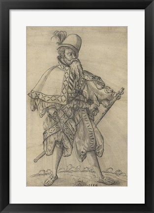 Framed Officer of the Rank of &quot;Oberster Feldprofoss&quot; in the Imperial Army Print