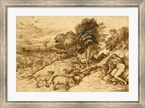 Framed Pastoral Scene Print