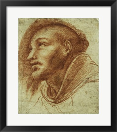 Framed Study of a Franciscan Monk Print