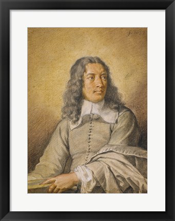 Framed Portrait of M. Quatrehomme du Lys Print