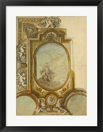 Framed Studies for a Ceiling Decoration Print