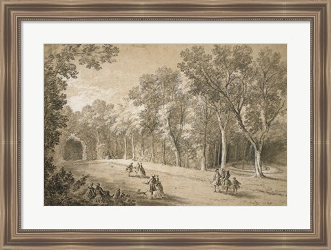 Framed Park Scene Print