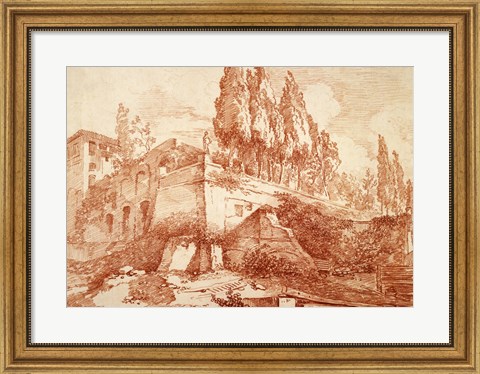 Framed Ruins of an Imperial Palace, Rome Print