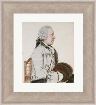 Framed Portrait of Charles-Benjamin de Langes Print