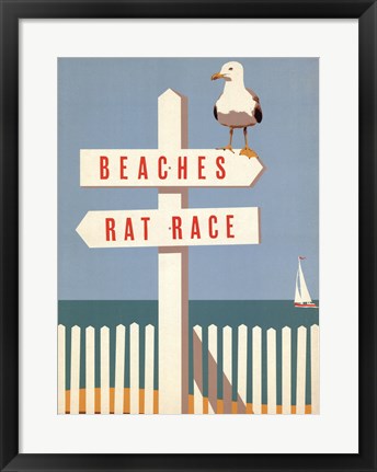 Framed Beaches vs. Rat Race Print