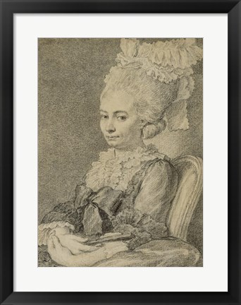 Framed Portrait of a Young Woman Print