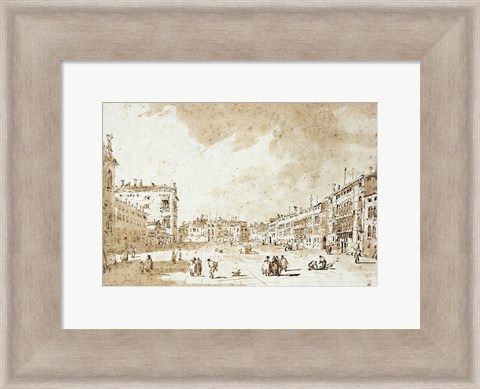 Framed View of Campo San Polo Print