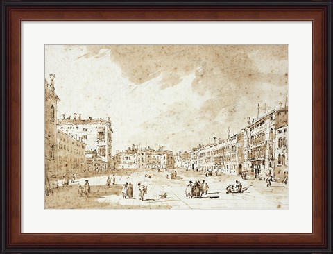 Framed View of Campo San Polo Print