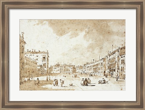 Framed View of Campo San Polo Print