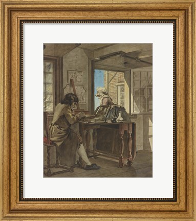 Framed Artist in His Atelier Print