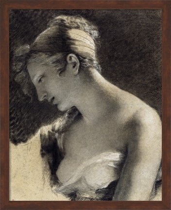 Framed Head of a Woman: Study for The Happy Mother Print