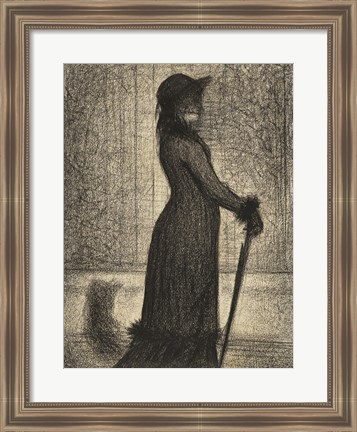 Framed Woman Strolling Print