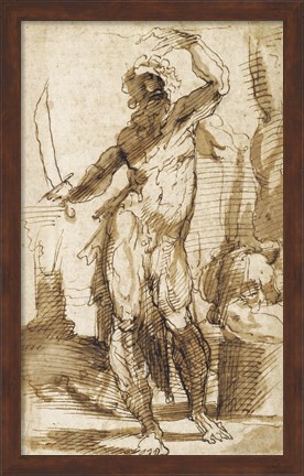 Framed Study for the Figure of Abraham Print