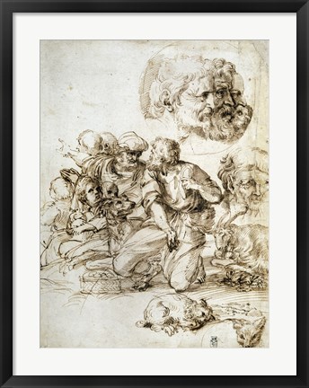 Framed Group of Shepherds, and Other Studies Print