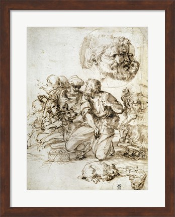 Framed Group of Shepherds, and Other Studies Print