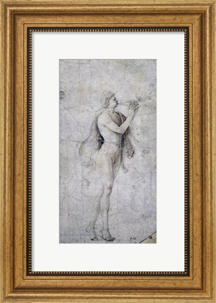 Framed Satyr Playing an Aulos Print