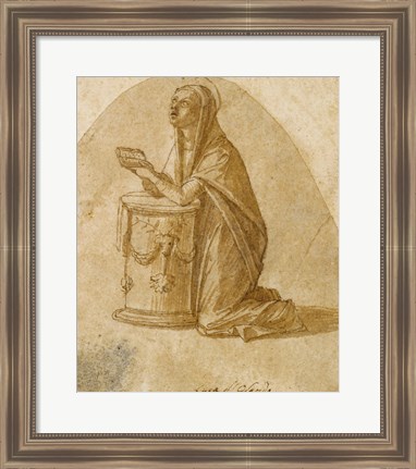 Framed Virgin Annunciate Print