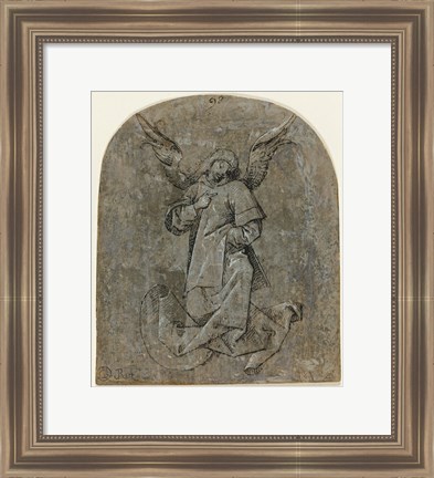 Framed Study of an Angel Print