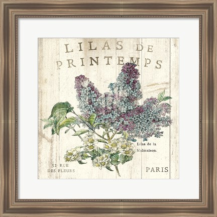 Framed Lilas de Printemps Print