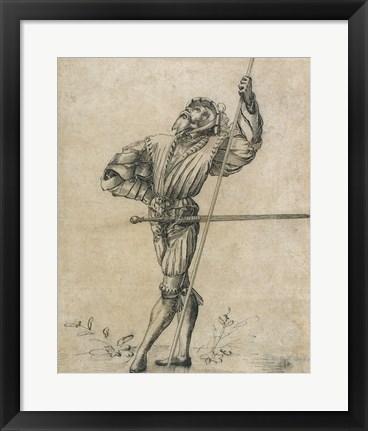 Framed Standing Landsknecht Print