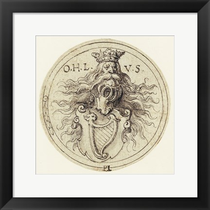 Framed Design for a Bookplate or a Glass Etching Print