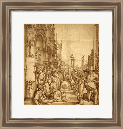 Framed Submission of the Emperor Frederick Barbarossa to Pope Alexander III Print