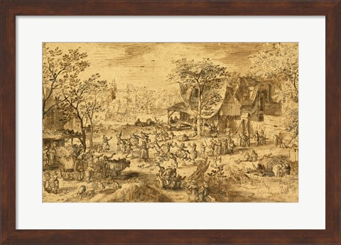 Framed Peasant Kermis Print