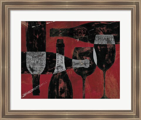 Framed Wine Selection III Red Print