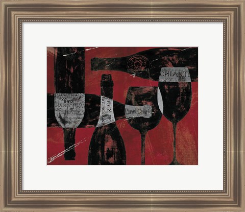 Framed Wine Selection III Red Print