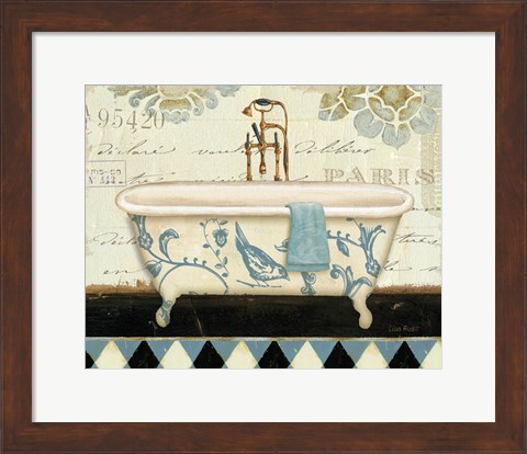 Framed Marche de Fleurs Bath II Print