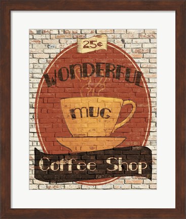 Framed Wonderful Coffee Shop Print