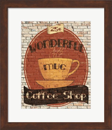 Framed Wonderful Coffee Shop Print